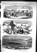Antique Old Print 1861 View Platform Rock Garibaldi House Caprera Back Garden