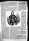 Antique Old Print 1860 Mr James Hodges Builder Victoria Bridge St. Lawrence