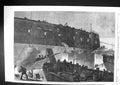 Antique Old Print 1866 Launch Northumberland Ship Fixing Camels Night Scene