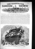 Old 1853 Launch Her Majesty Screw Steam Ship War James Watt Pembroke Victorian