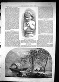 Old 1864 Autumn Lago Maggiore Hop Queen Sculpture Halse British Insti Victorian