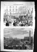 Old 1864 Court Buckingham Palace Foreign Ambassadors Colonel Colt Fir Victorian