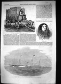 Old 1855 Fenton Photographic Van Madame Gassier Yacht Meriel Quarterl Victorian