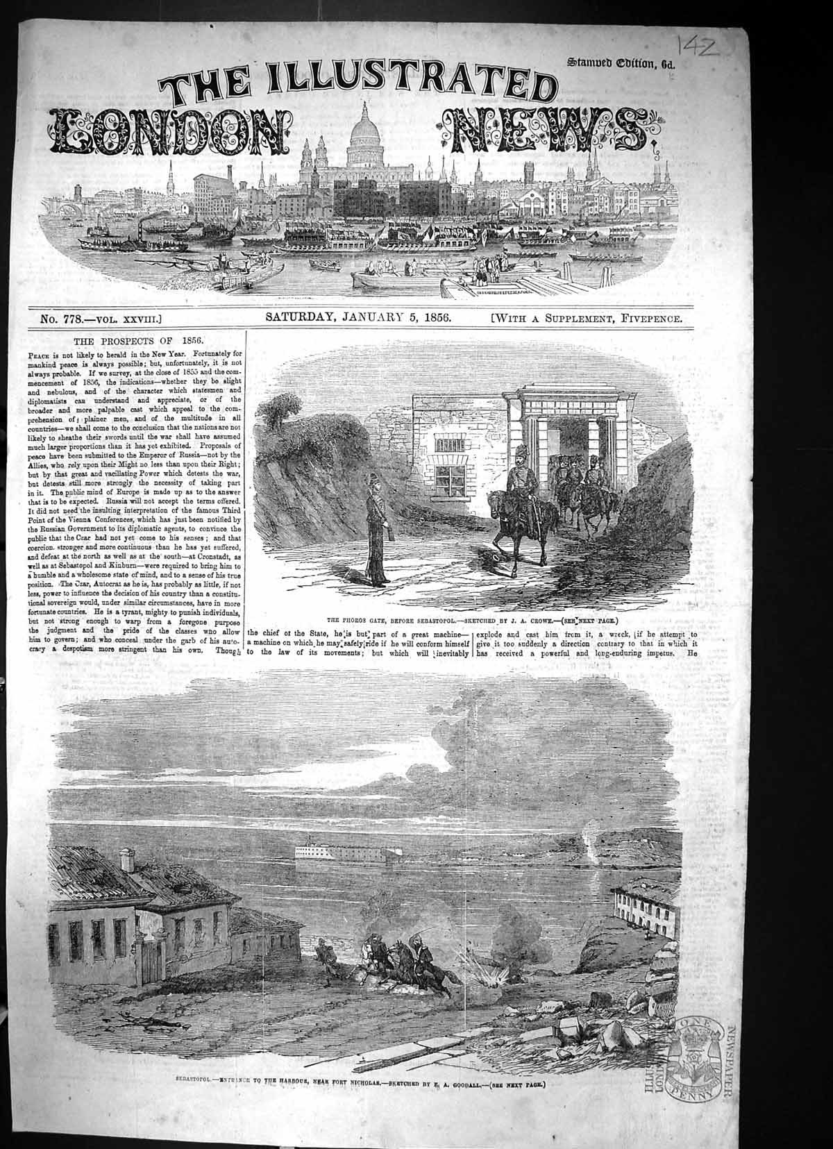 Old 1856 Phoros Gate Sebastopol Entrance Harbour Fort Nicholas Was So Victorian