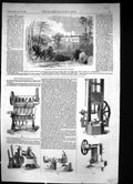 Old Print 1855 Siers Infant Home Hampstead Manufacture Machines Bayonets 19th