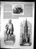 Old 1868 English Church Philippolis Africa Statue Edmund Burke Founta Victorian
