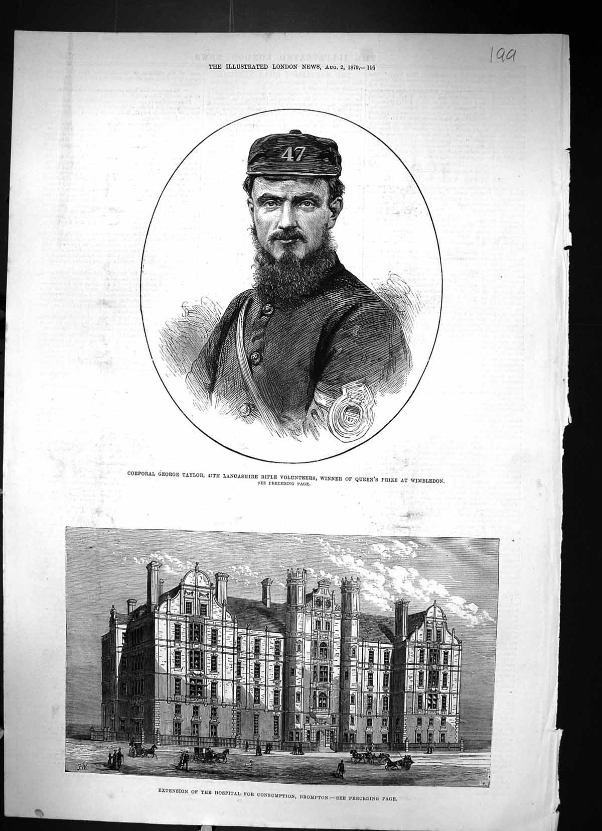 Old 1879 Corporal George Taylor Lancashire Rifle Hospital Consumption Victorian