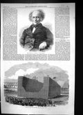 Old Print 1866 Father Prout Mahony Launch Iron Floating Dock Callao Peru 19th