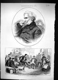 Antique Print 1873 Lushington Coal Miners Strike Wales Colliers Amusements 19th