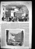 Antique Old Print 1853 Imperial Theatre Moscow Fire Russia Remains Building