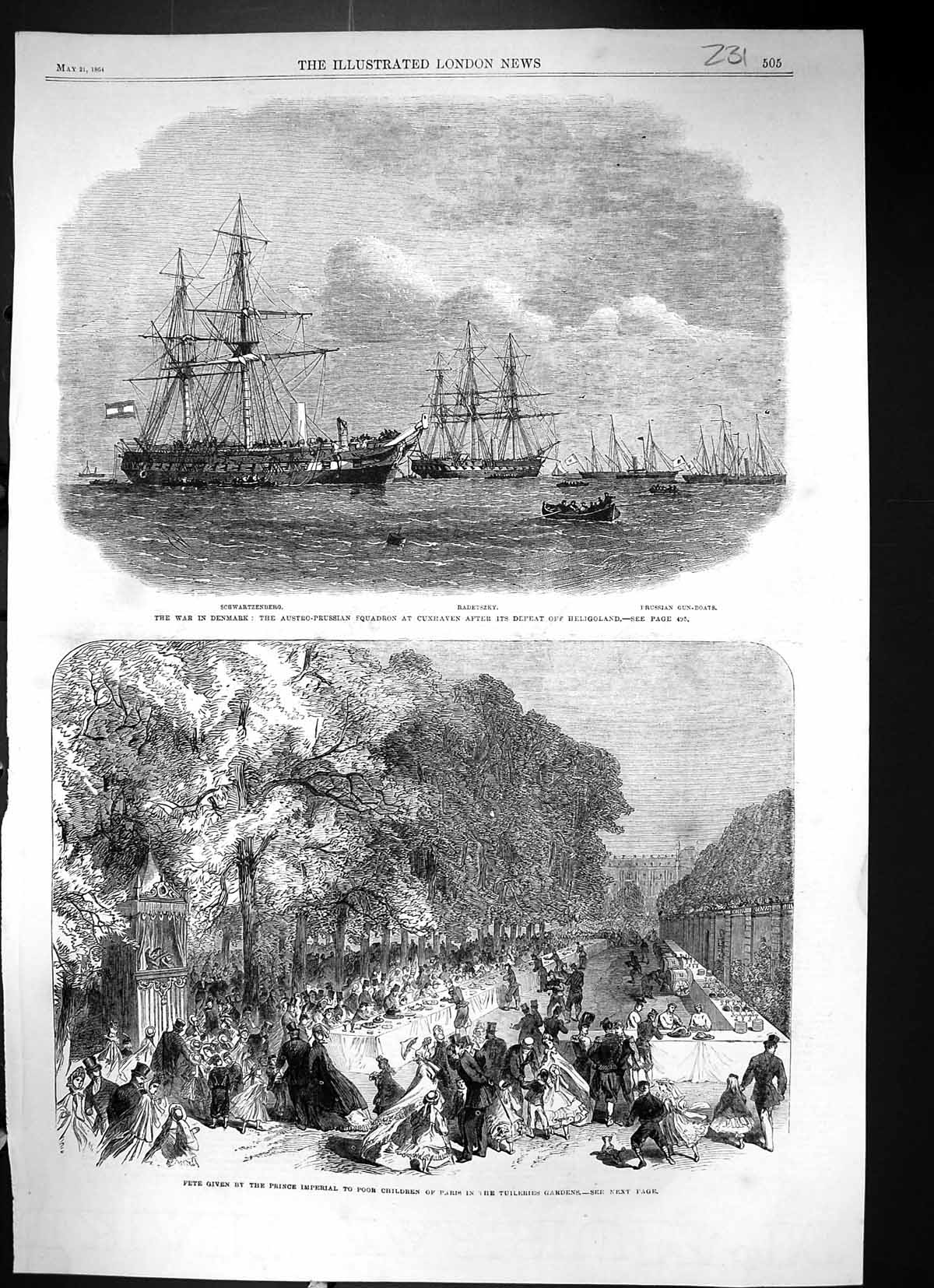 Old 1864 War Denmark Cuxhaven Schwartzenberg Radetszky Prince Imperia Victorian