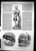 Old 1874 Statue Priestley Birmingham Racoon-Like Dog Beisa Antelope A Victorian
