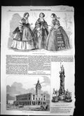 Old 1857 Ladies Fashion July Market Hall Chesterfield Bombay Artiller Victorian