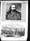 Old Print 1860 General Garibaldi French Cavalry Luneville Imperial Guard 19th