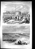 Old 1866 Launch Ship Northumberland Horse Racing Suburban Epsom Tatte Victorian