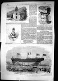 Old 1854 Launch Ship Vittorio Emanuele Iron Screw Blackwall Church Be Victorian