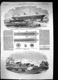 Old 1854 Launch H.M. Gun Boat Ship Pelter Dom Pedro Secondo Antelope Victorian