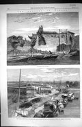 Old 1862 Capture Ningpo Breaches City Wall British French Imperial En Victorian