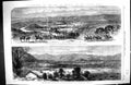 Old Print 1863 War America Chattanooga Federal Positions Lookout Mountain 19th