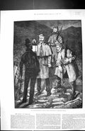 Old 1881 Ireland Police Patrol Challenging Suspected Person Irish Con Victorian
