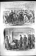 Old Print 1861 War America Union Troops Civil War Prisoners Washington Fa 19th