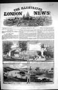 Old Print 1861 Civil War America Washington Monument Richmond James River 19th