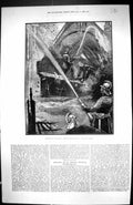 Old 1880 Burning St. Mary'S Church Whitechapel East Gable Fire Fire-M Victorian