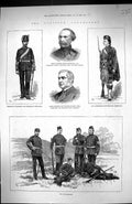 Old 1881 Lanarkshire Scottish Volunteers David Davidson Sutherland Ba Victorian