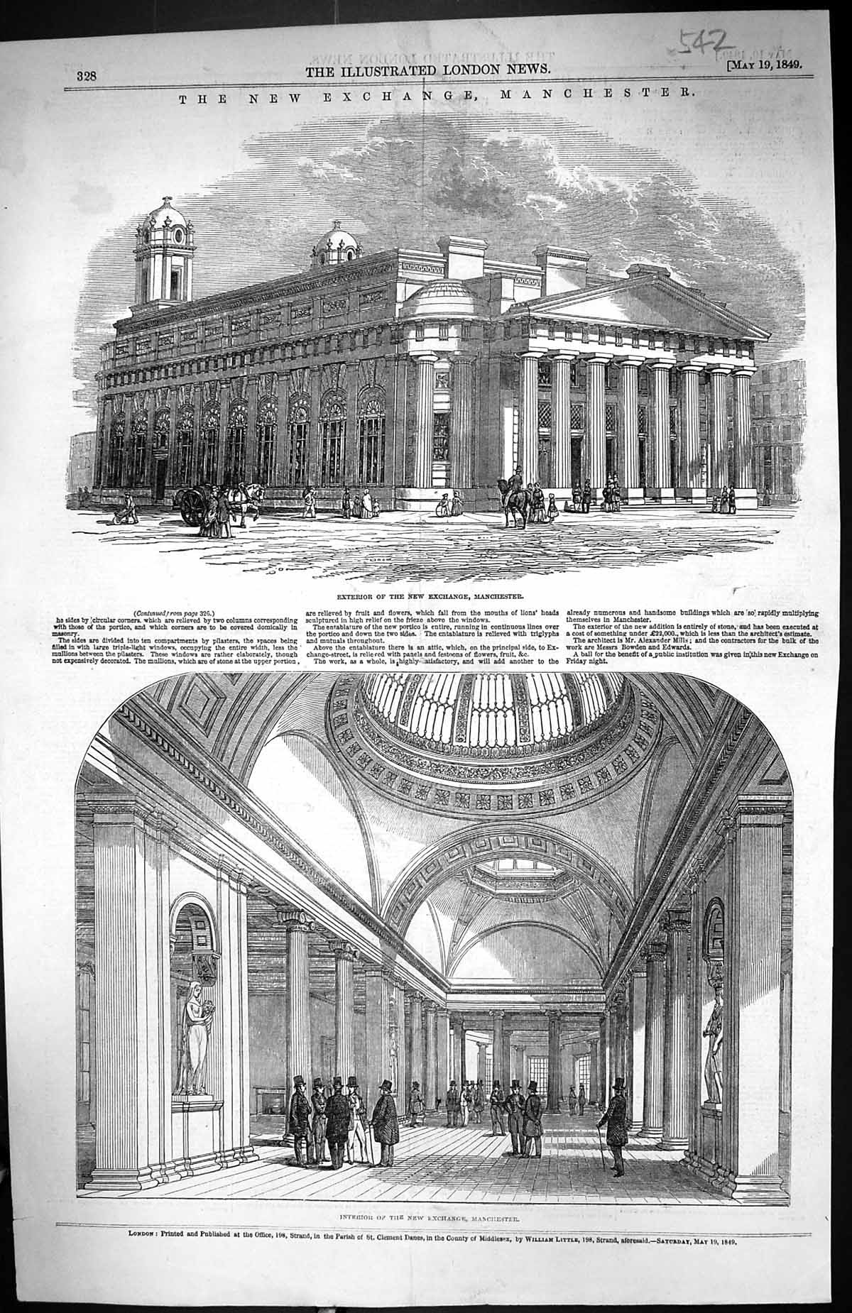 Old 1849 Exchange Building Manchester Interior Exterior Architecture Victorian