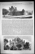 Old 1857 Lahore Gate Palace Delhi India Sudjer Jing Mausoleum Archite Victorian