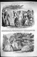 Old Print 1861 Civil War America Contraband Siers Paris Ladies Fashion A 19th