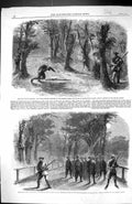 Old 1861 Civil War America Unionist Scouting Party Alexandria Federal Victorian