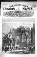 Old 1867 Queen Visit Scottish Border Melrose Abbey Ruins Architecture Victorian