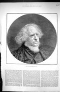 Original Old Antique Print 1882 Portrait Sir Henry Cole K.C.B. 19th