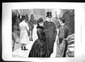 Old 1883 Street Scene Buying Christmas Turkey Dinner Butcher Horses C Victorian