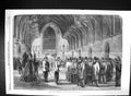 Original Old Antique Print 1860 Rifle Corps Practice Westminster Hall London