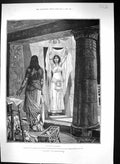 Old 1889 Canton Woodville Scene Cleopatra Sacred Snake Royalty Haggar Victorian