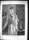 Old 1889 Canton Woodville Scene Cleopatra Beautiful Lady Rider Haggar Victorian