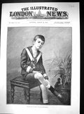 Antique Print 1889 Portrait Boy King Servia Alexander Obrenovitch Fine Art 19th