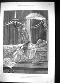 Antique Print 1889 Canton Woodville Scene Cleopatra Antony Gen Bed Haggard 19th