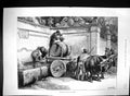 Old Antique Print 1883 Overend Fountain Cintra Lisbon Portugal Bull Cart 19th