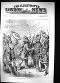 Old 1883 Savage Club Entertainment Royal Albert Hall Scene Pipe Peace Victorian