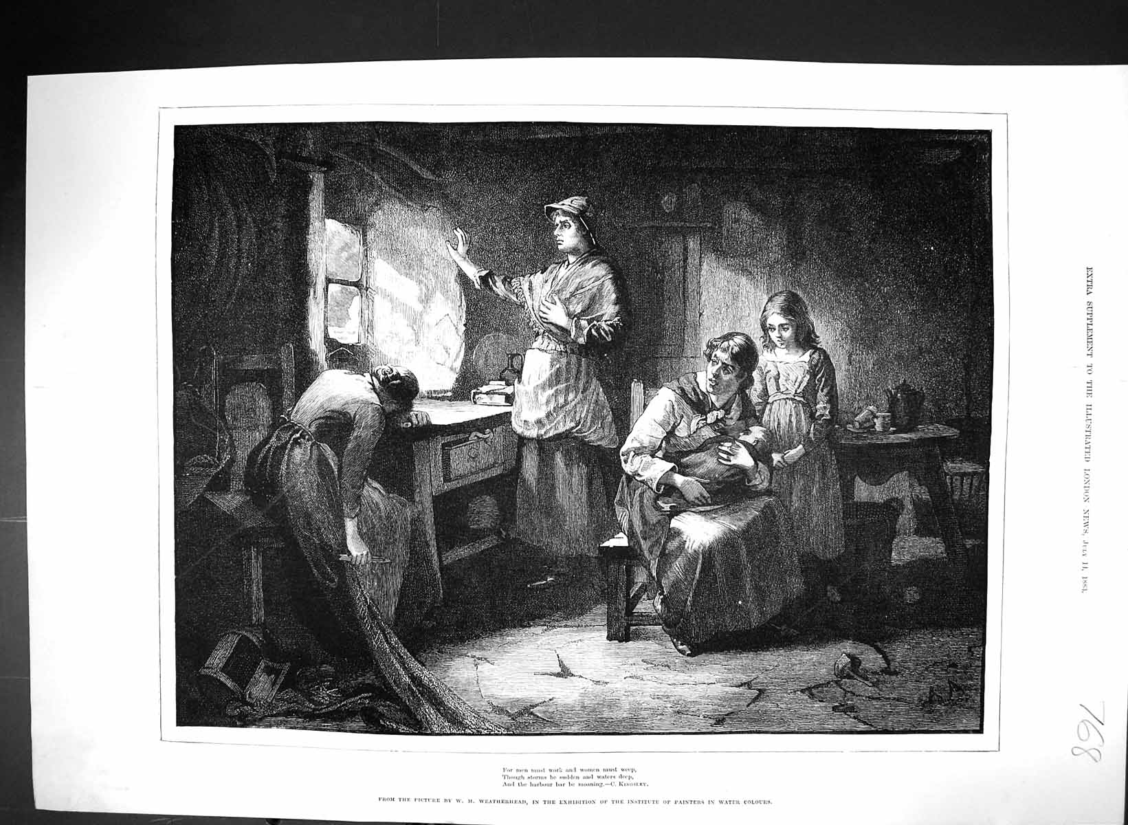 Old 1883 Family Home Women Children Waiting Fishermen Weatherhead Fin Victorian