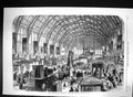 Original Old Antique Print 1867 Intercolonial Exhibition Melbourne Australia
