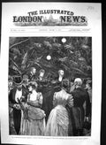 Old 1884 International Health Exhibition Prince Wales Selling Flowers Victorian