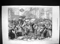 Original Old Antique Print 1873 Street Scene Publishing Journals Paris France
