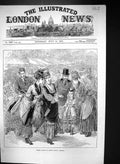 Old Antique Print 1874 Summer Skating Prince'S Ground Brompton Amusements 19th