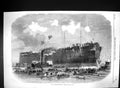 Original Old Antique Print 1866 Iron Clad Frigate Ship Northumberland Millwall