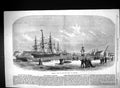 Antique Print 1868 View New Docks Millwall Ships FreehLand Company Isle Dog