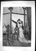 Old Print 1882 Scene Romeo Juliet Lyceum Theatre Romance Taylor Forestier 19th